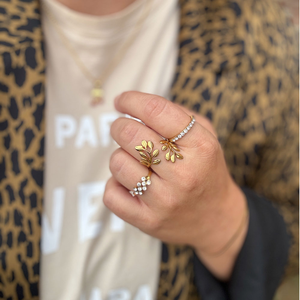 Wolff Jewelry Belva Ring Ringe 18 karat guldbelagt