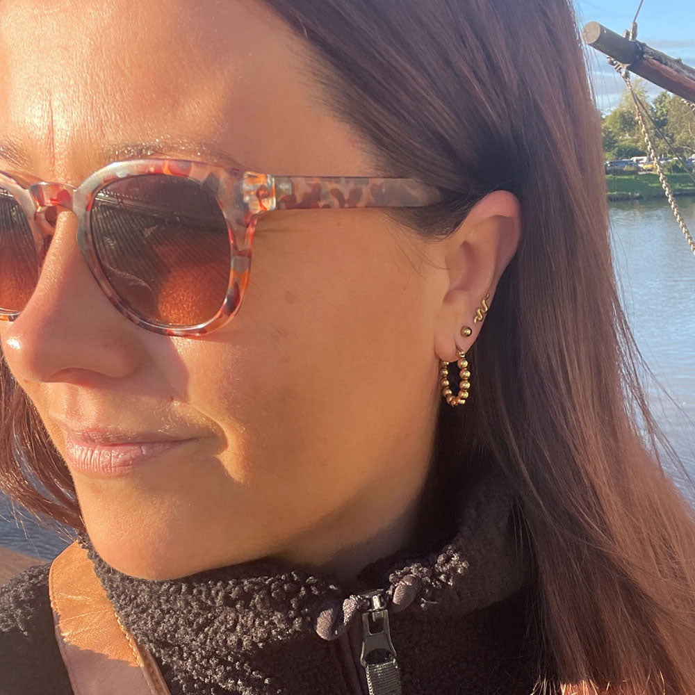 Wolff Jewelry Big Boble Hoops Øreringe 18 karat guldbelagt