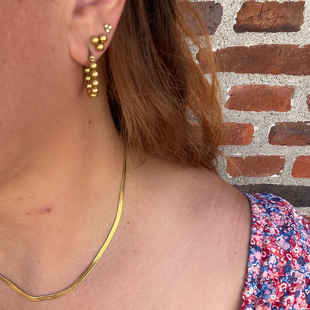 Wolff Jewelry Big Boble Hoops Øreringe 18 karat guldbelagt