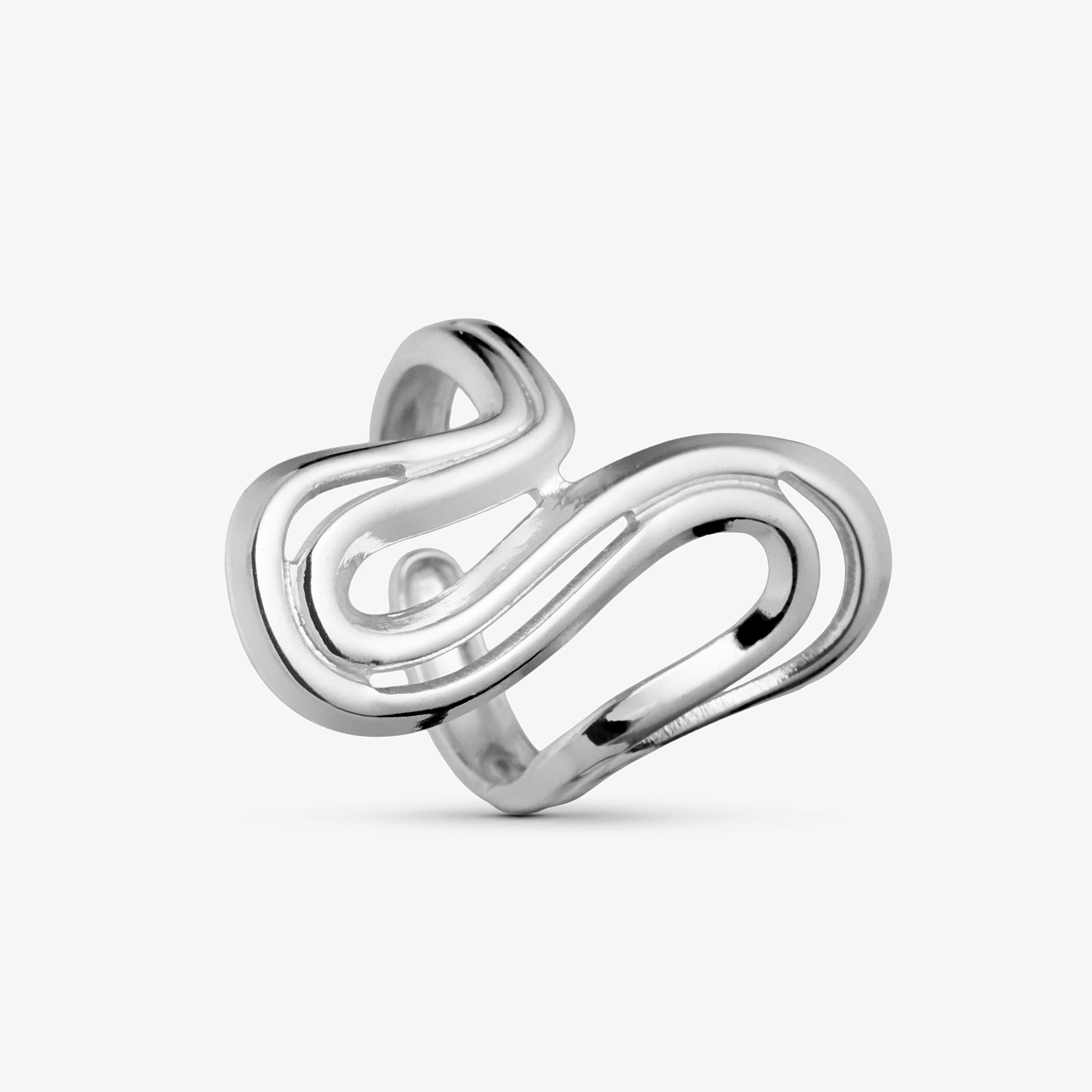 Wolff Jewelry Big Wavy Ring Ringe Sølvfarvet