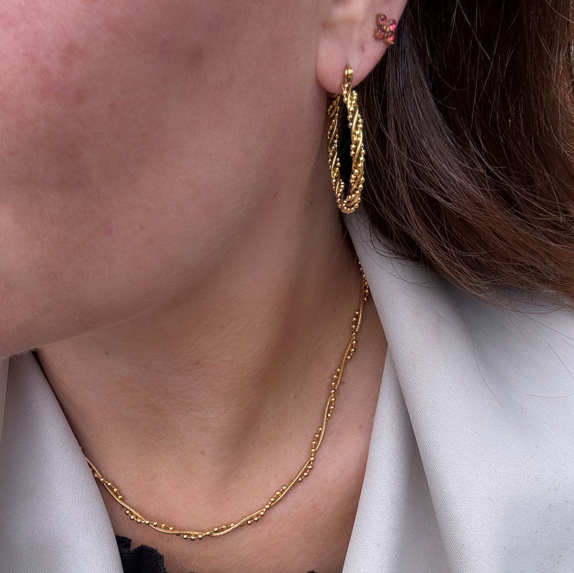 Wolff Jewelry Color Love Mini Studs Øreringe 18 karat guldbelagt