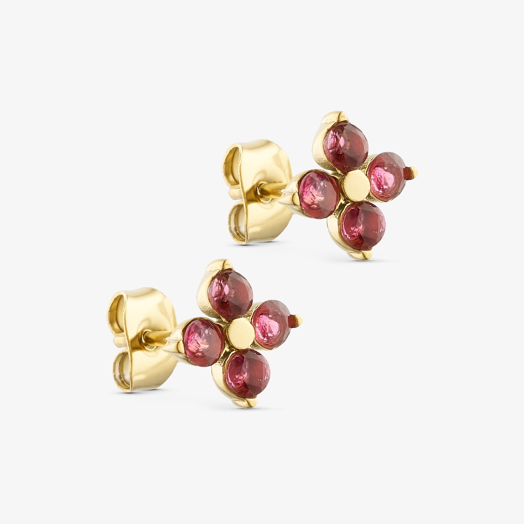 Wolff Jewelry Color Love Mini Studs Øreringe 18 karat guldbelagt