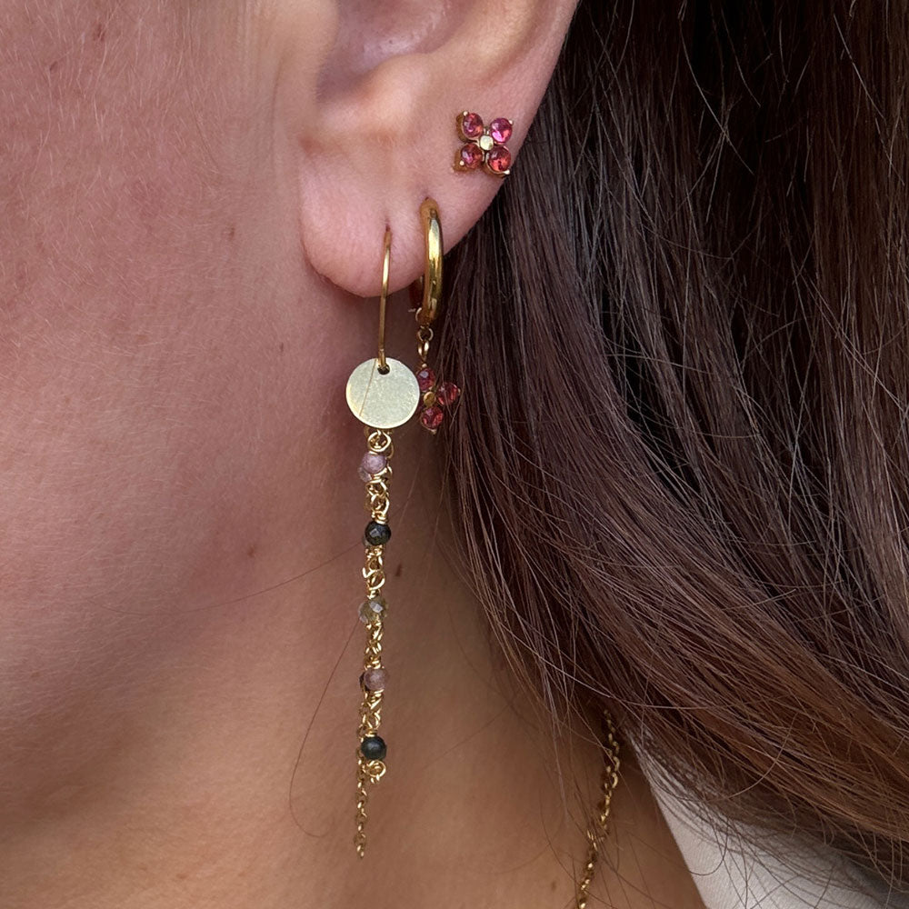 Wolff Jewelry Color Love Wendy Hoops Øreringe 18 karat guldbelagt