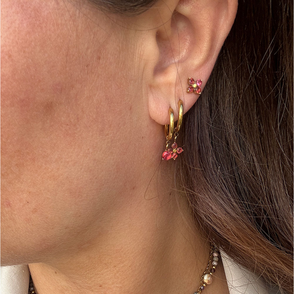 Wolff Jewelry Color Love Wendy Hoops Øreringe 18 karat guldbelagt