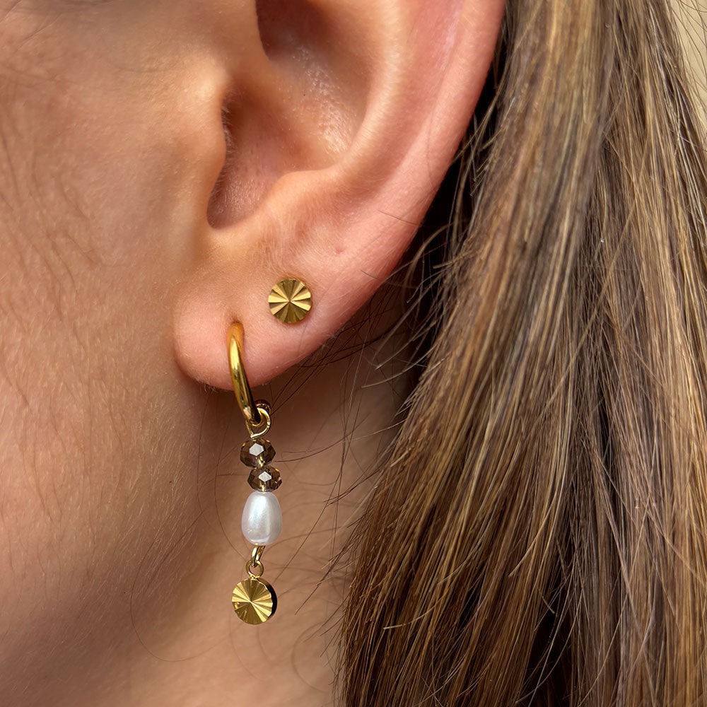 Wolff Jewelry Dreamy Sun Earring Øreringe 18 karat guldbelagt