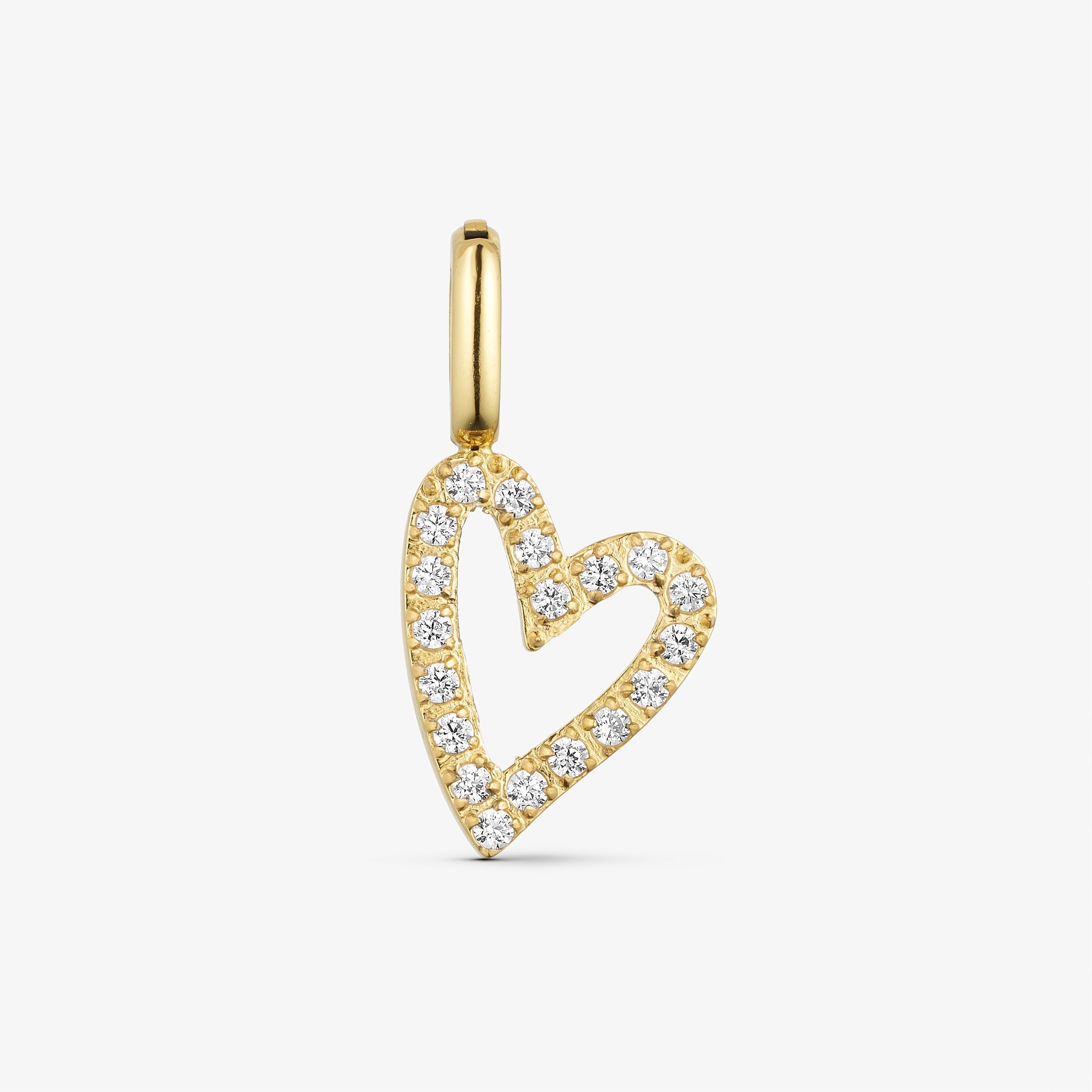 Wolff Jewelry Heart Shine Charm Charms 18 karat guldbelagt