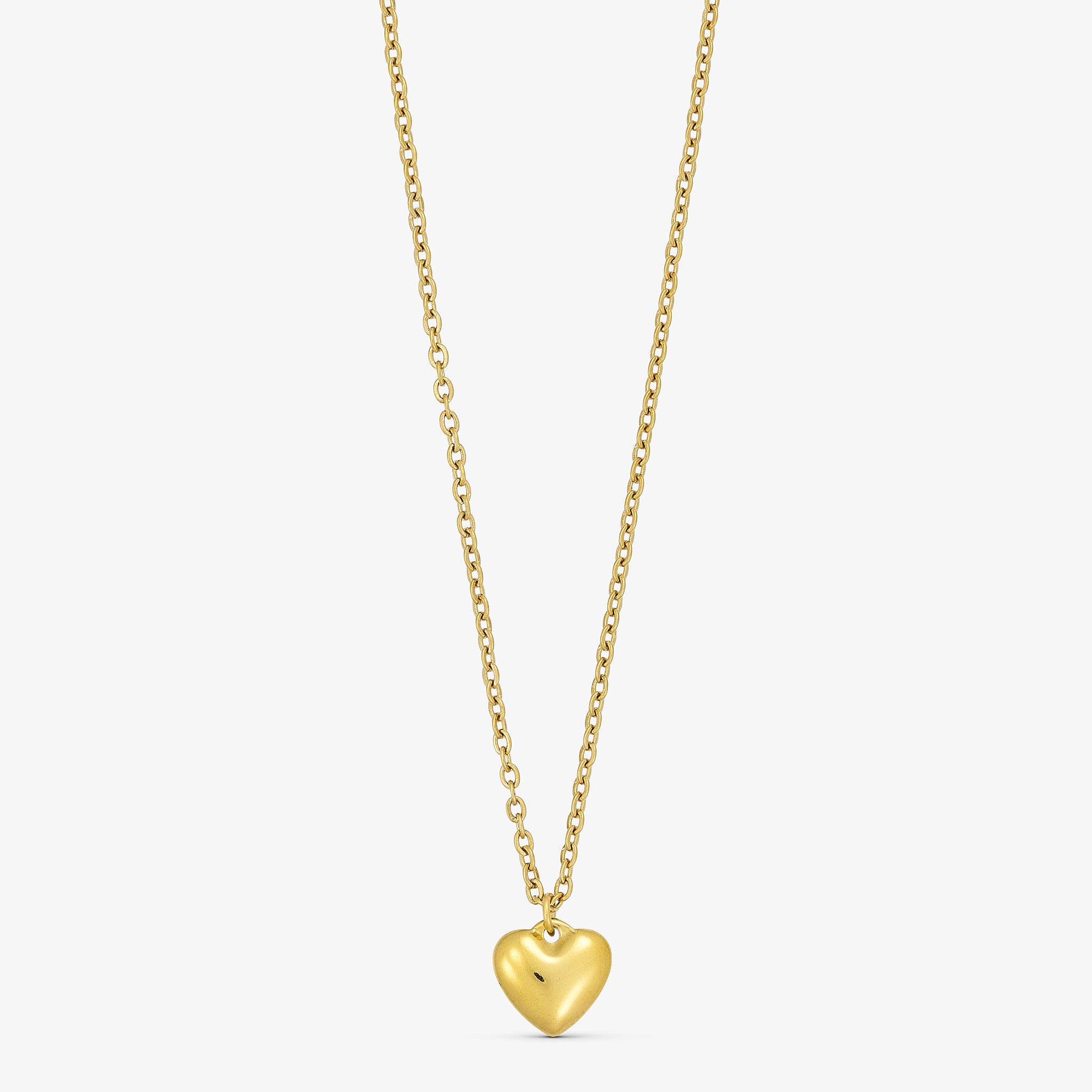 Wolff Jewelry Love Heart Necklace 40cm Halskæder 18 karat guldbelagt