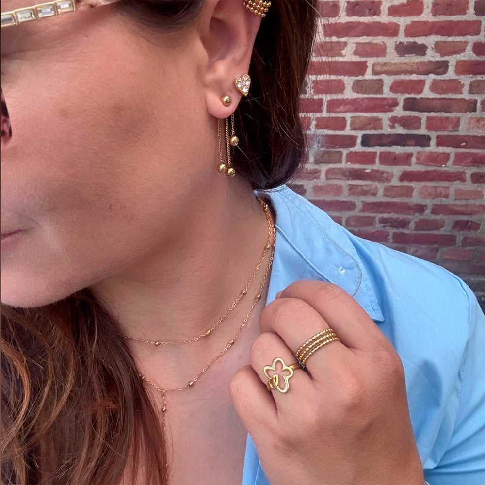 Wolff Jewelry Mini Boble Ring Ringe 18 karat guldbelagt