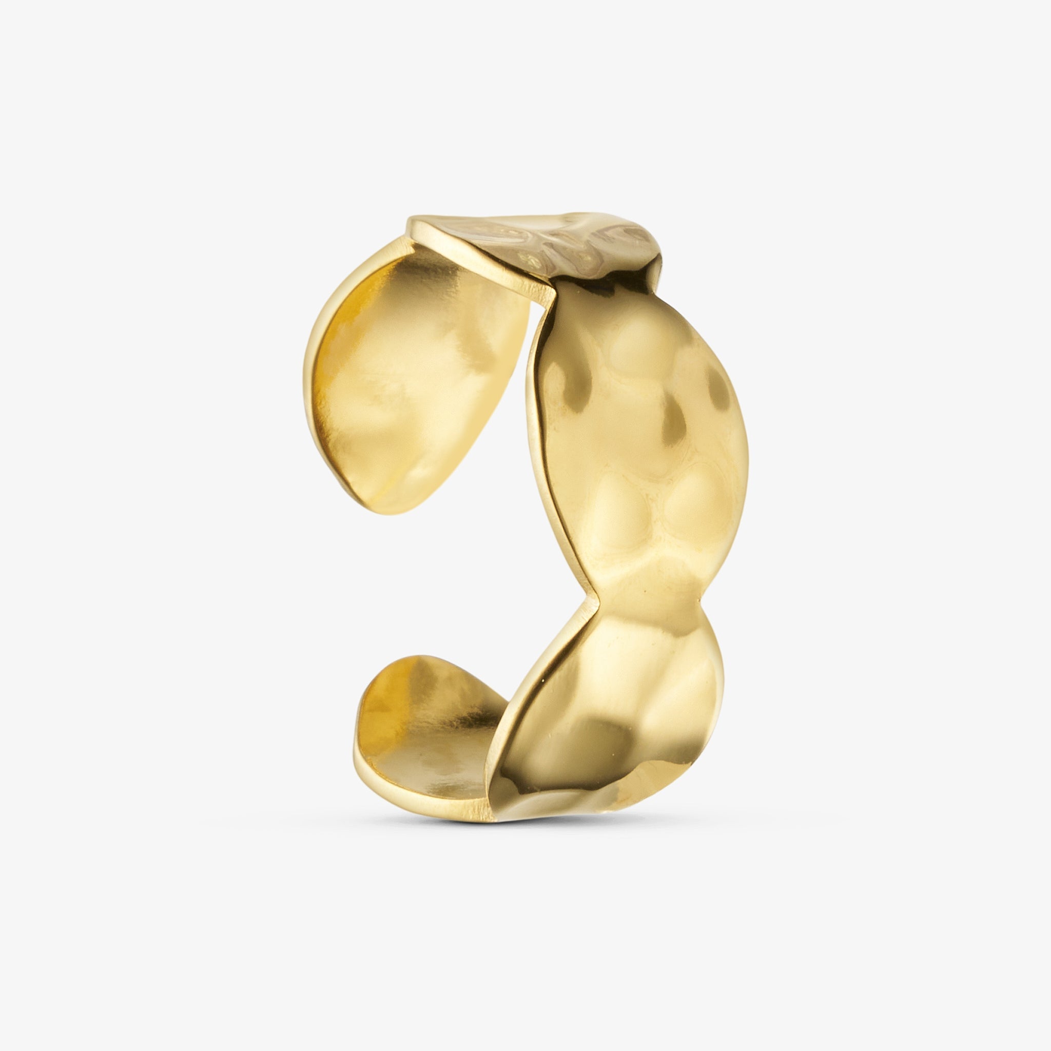 Wolff Jewelry Rustic Big Ring Ringe 18 karat guldbelagt