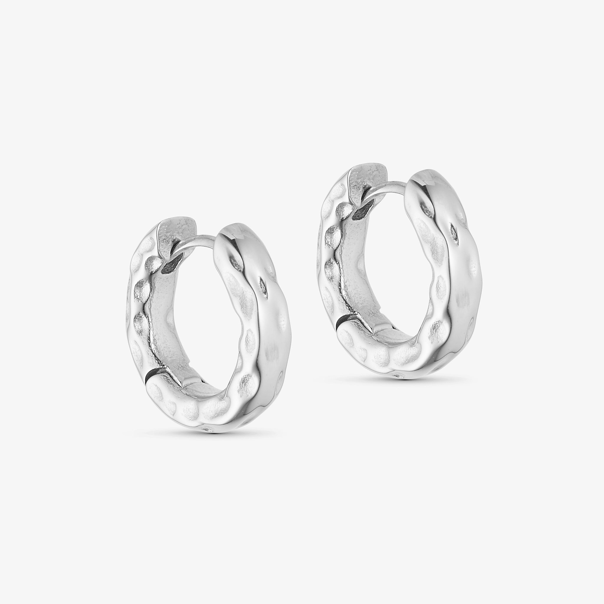 Wolff Jewelry Rusty Mini Hoops 15mm Øreringe Sølvfarvet