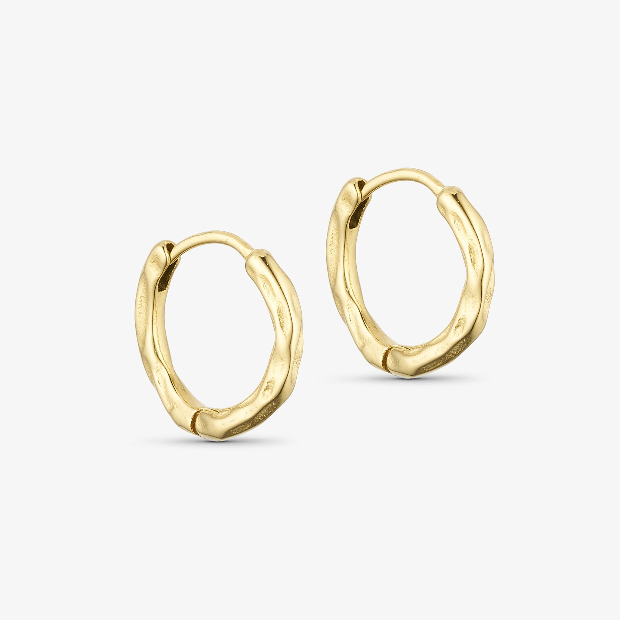 Wolff Jewelry Rusty Mini Hoops 19mm Øreringe 18 karat guldbelagt