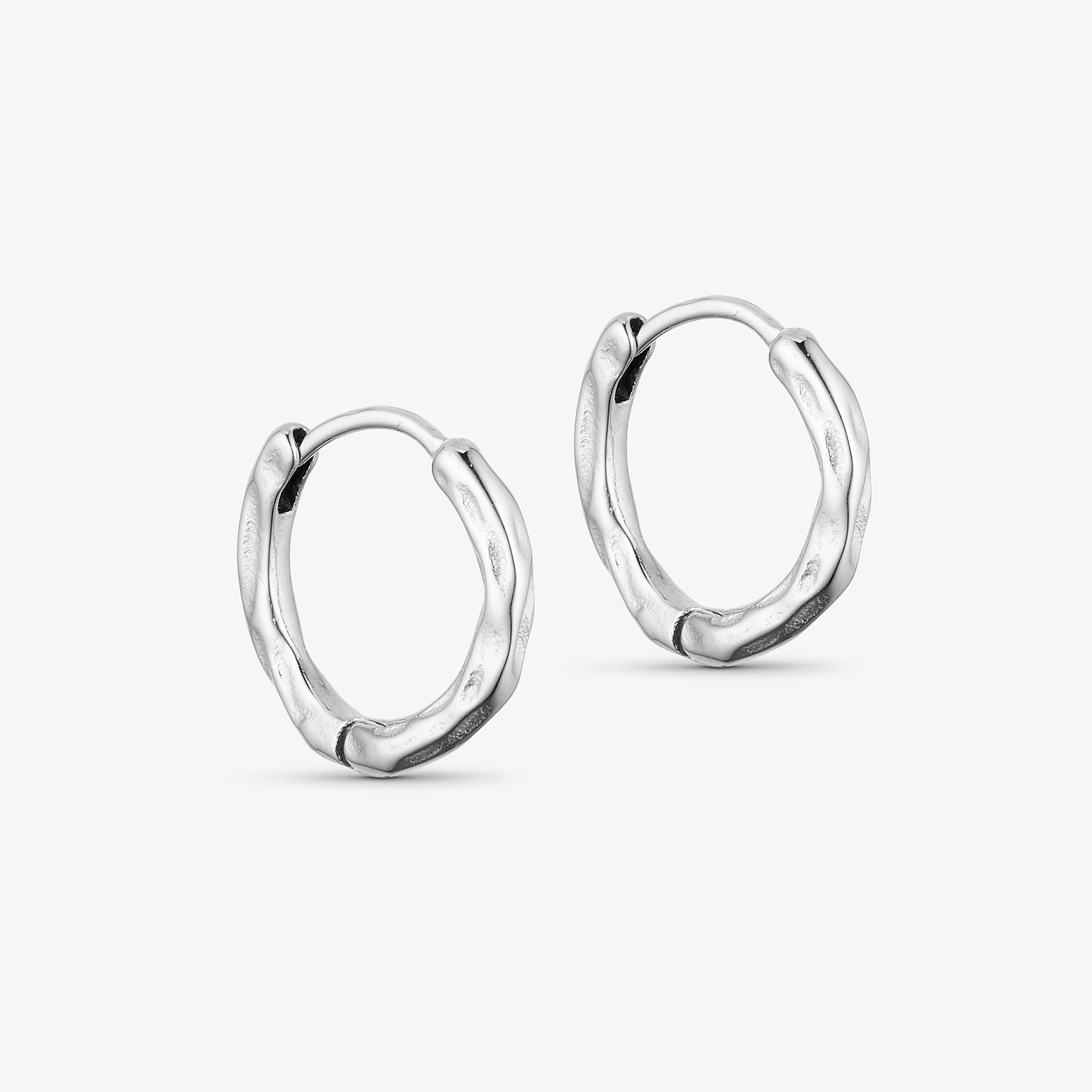 Wolff Jewelry Rusty Mini Hoops 19mm Øreringe Sølvfarvet