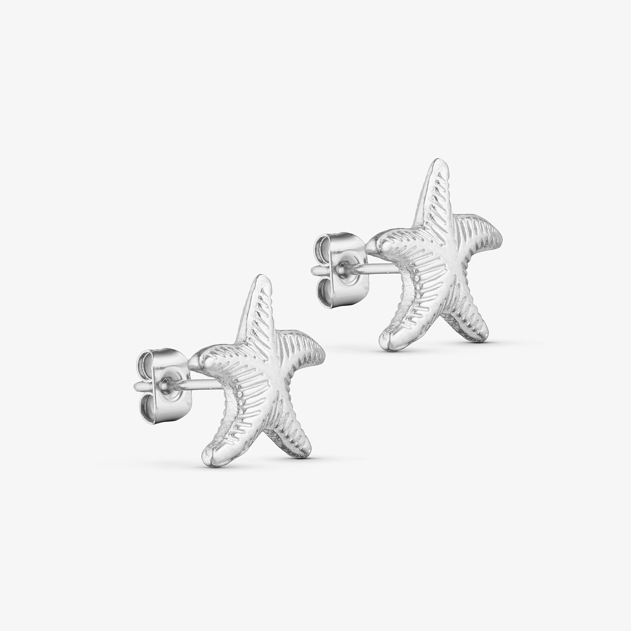 Wolff Jewelry Sea Star Earstud Øreringe Sølvfarvet