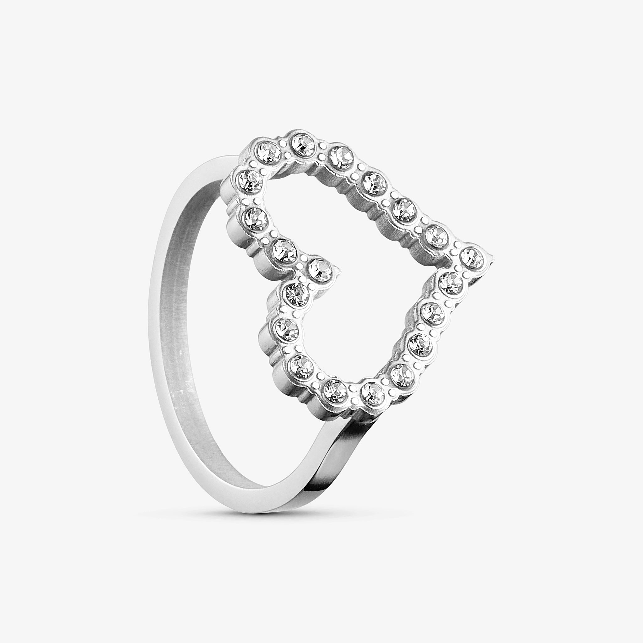 Wolff Jewelry Shine Heart Ring Ringe Sølvfarvet