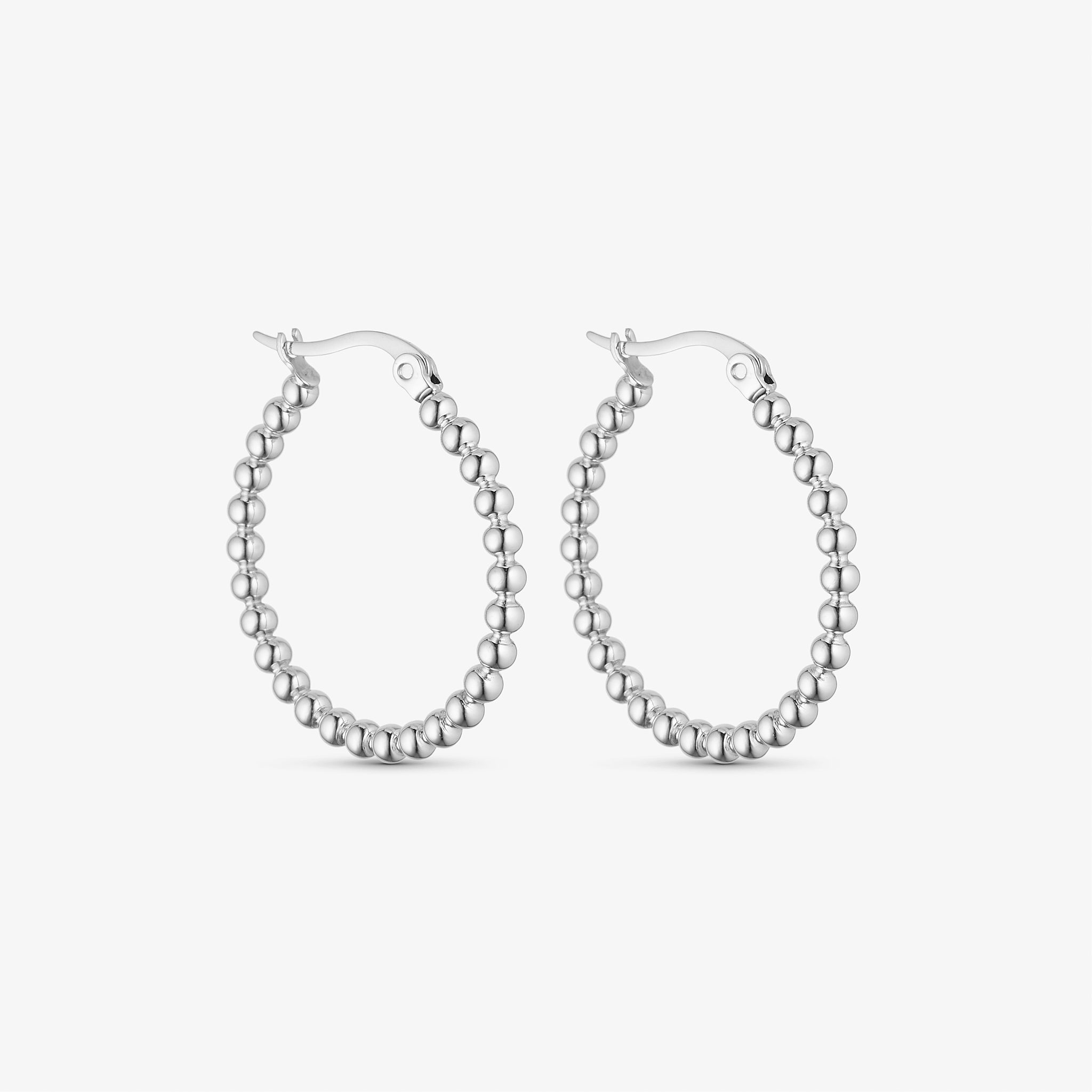 Wolff Jewelry Sora Hoops 27 mm Øreringe Sølvfarvet