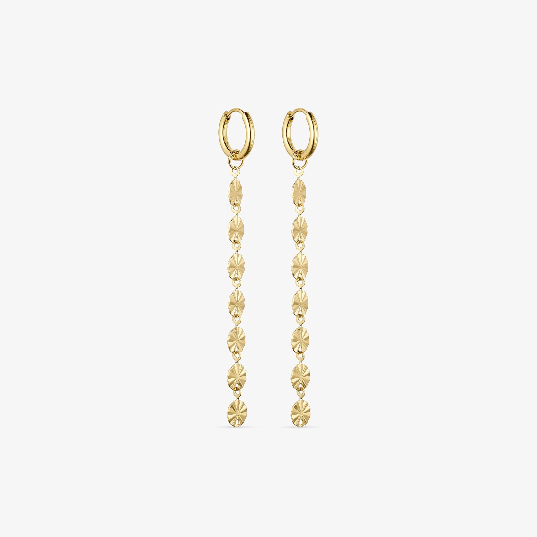 Wolff Jewelry Sunny Chain Earring Øreringe 18 karat guldbelagt