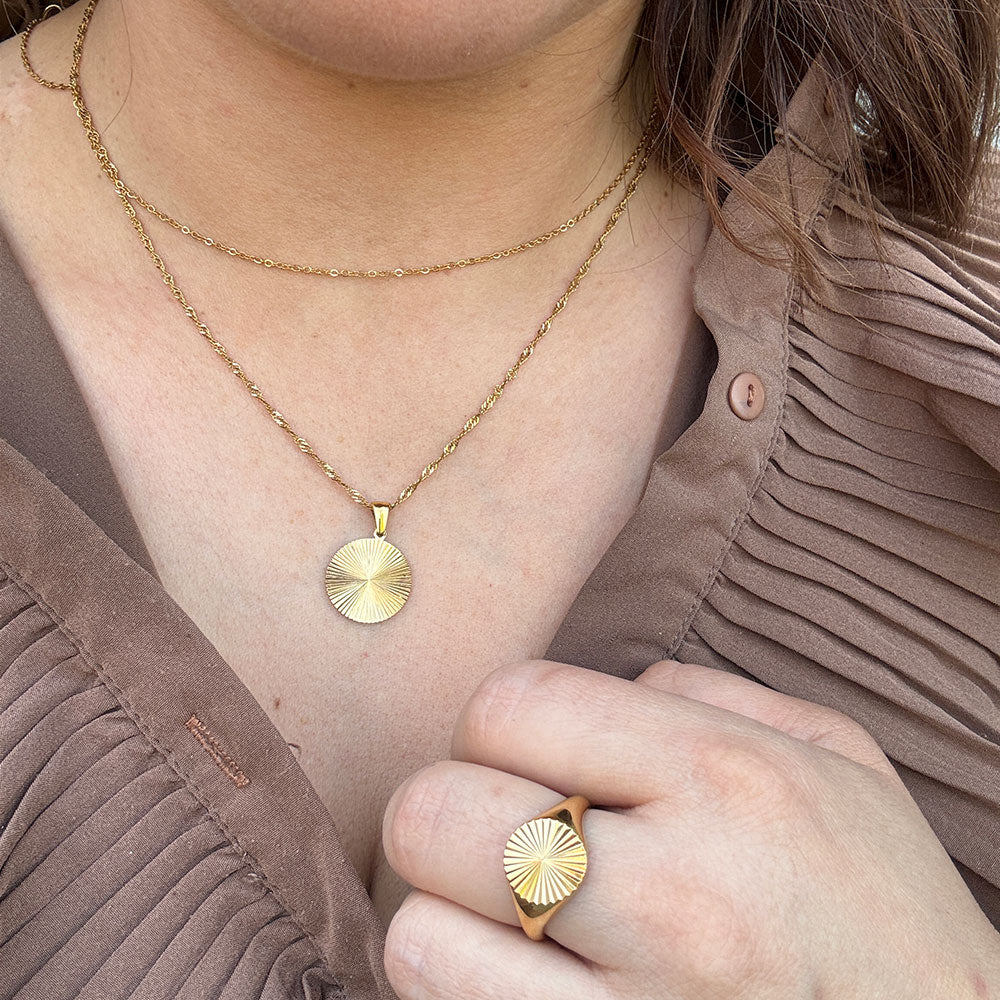 Wolff Jewelry Sunny Necklace Halskæder 18 karat guldbelagt