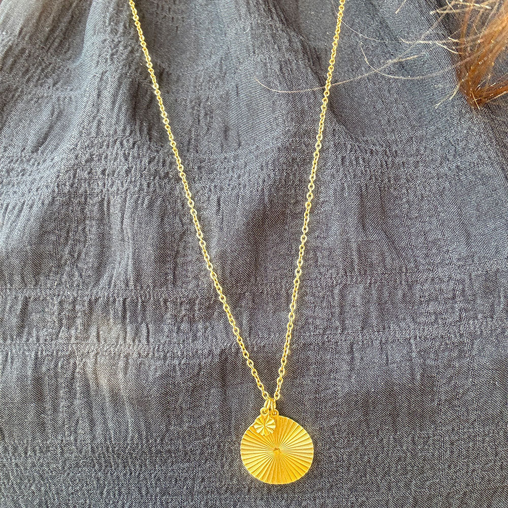 Wolff Jewelry Sunny Necklace w. Charm Halskæder 18 karat guldbelagt