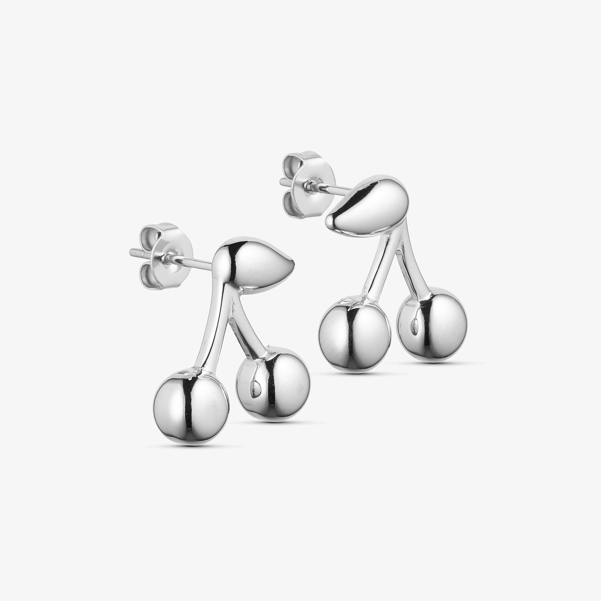 Wolff Jewelry Cherry Mini Stud Øreringe Sølvfarvet