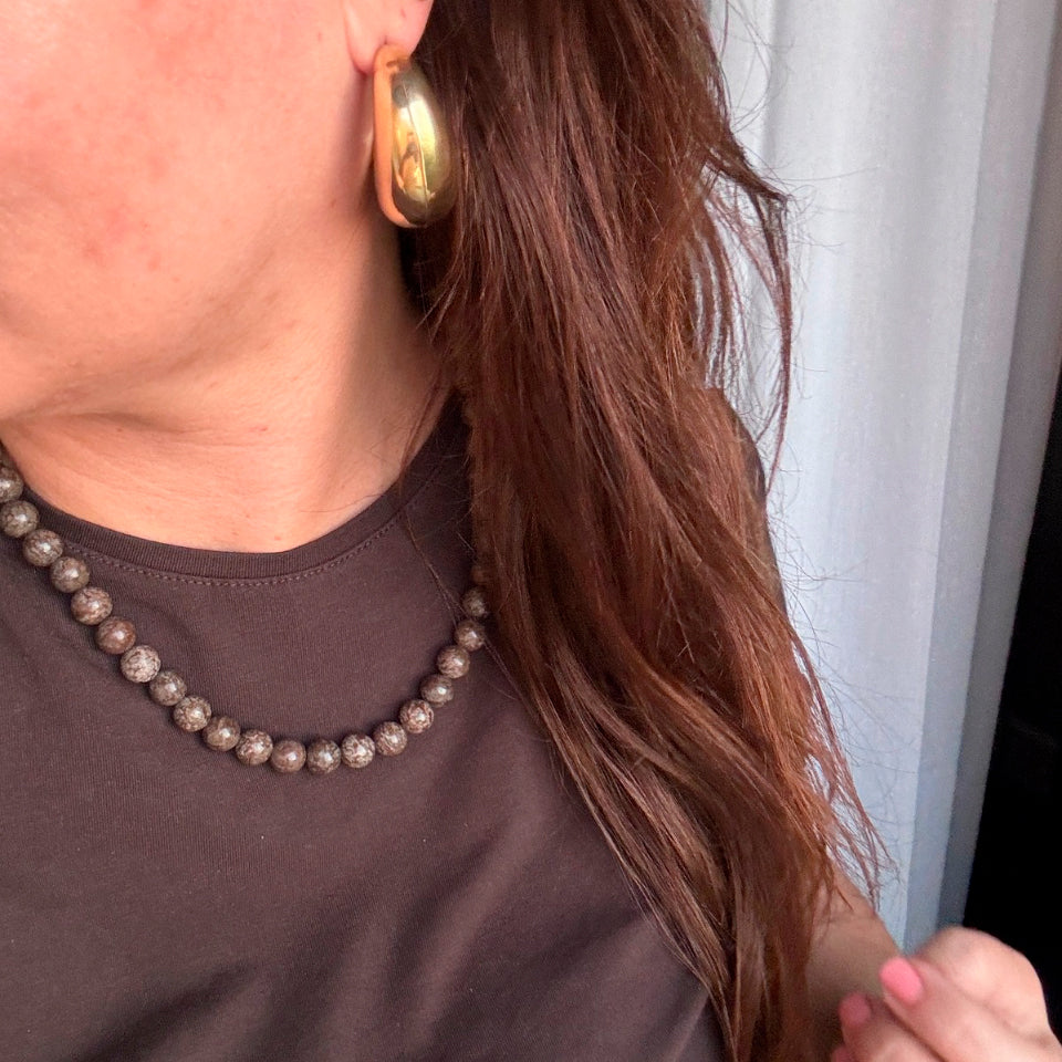 Wolff Jewelry Jusi Pearl Necklace Halskæder Brown