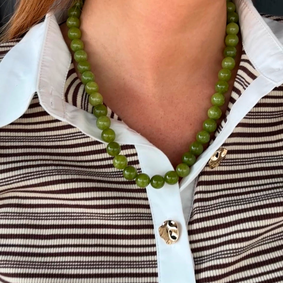 Wolff Jewelry Jusi Pearl Necklace Halskæder Grøn