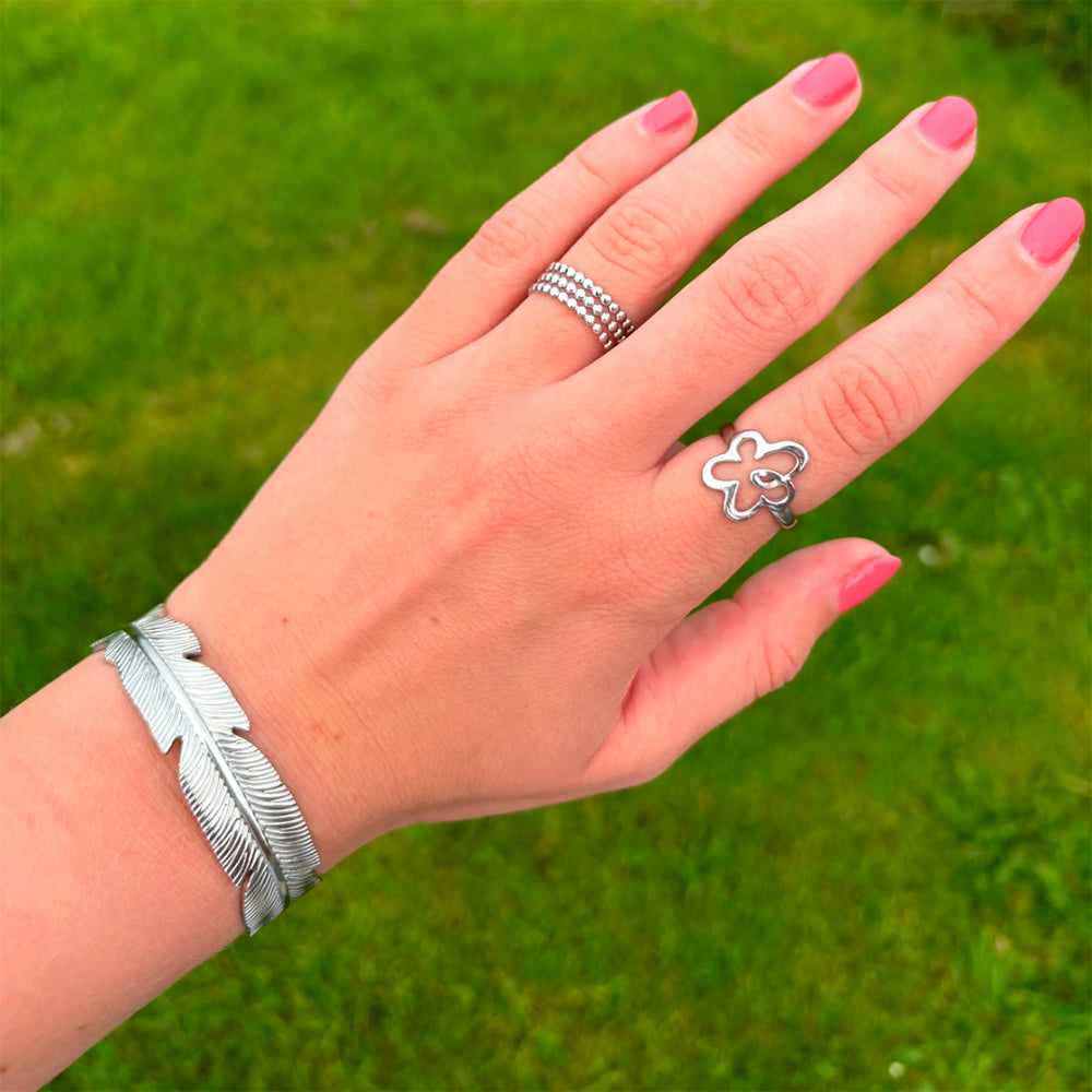 Wolff Jewelry Leafy Armcuff Armbånd Sølvfarvet