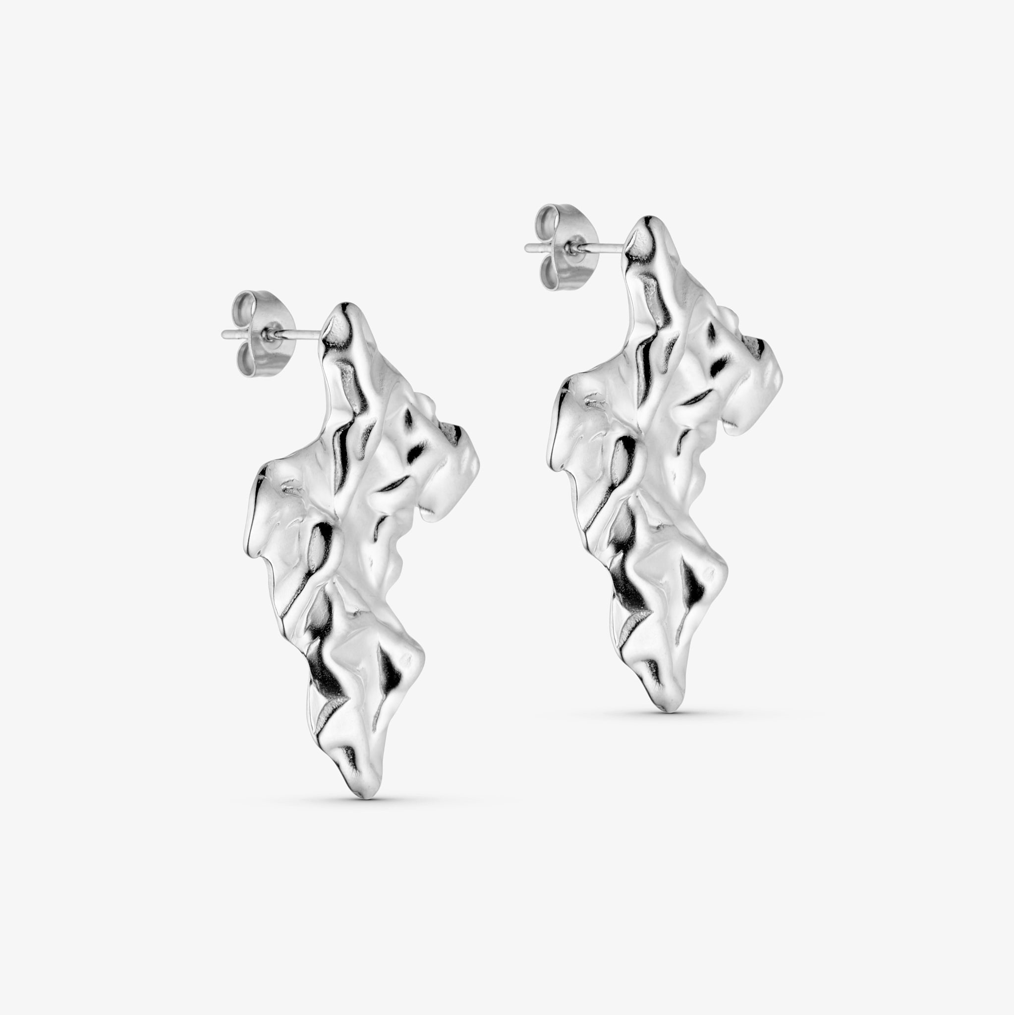 Wolff Jewelry Rustic Big Earring Øreringe Sølvfarvet