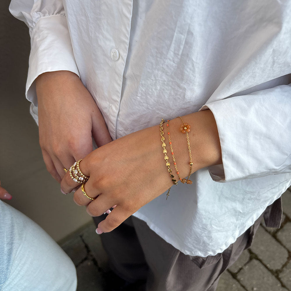 Wolff Jewelry Sunny Chain Bracelet Armbånd 18 karat guldbelagt