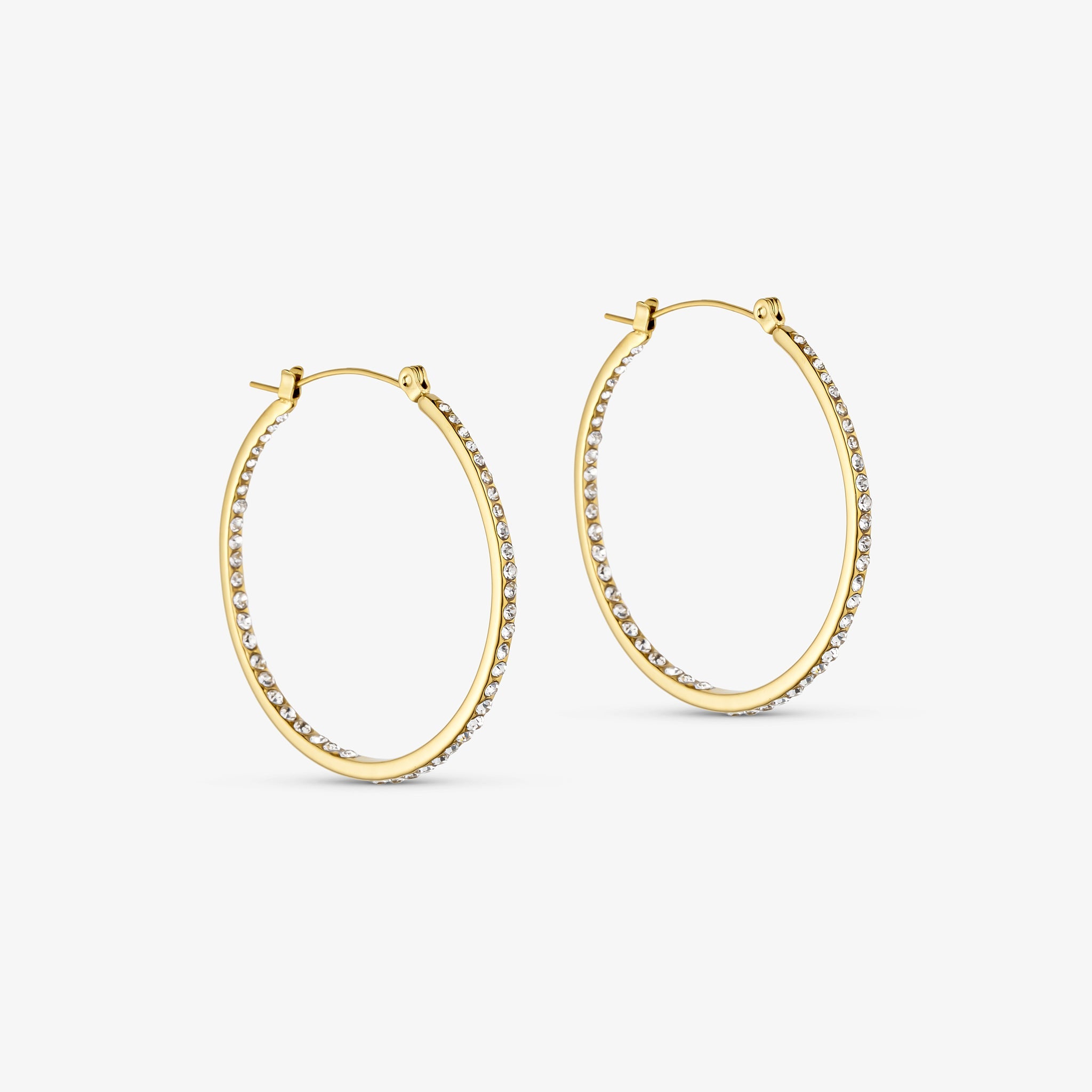 Wolff Jewelry Tara Hoops 40mm Øreringe 18 karat guldbelagt